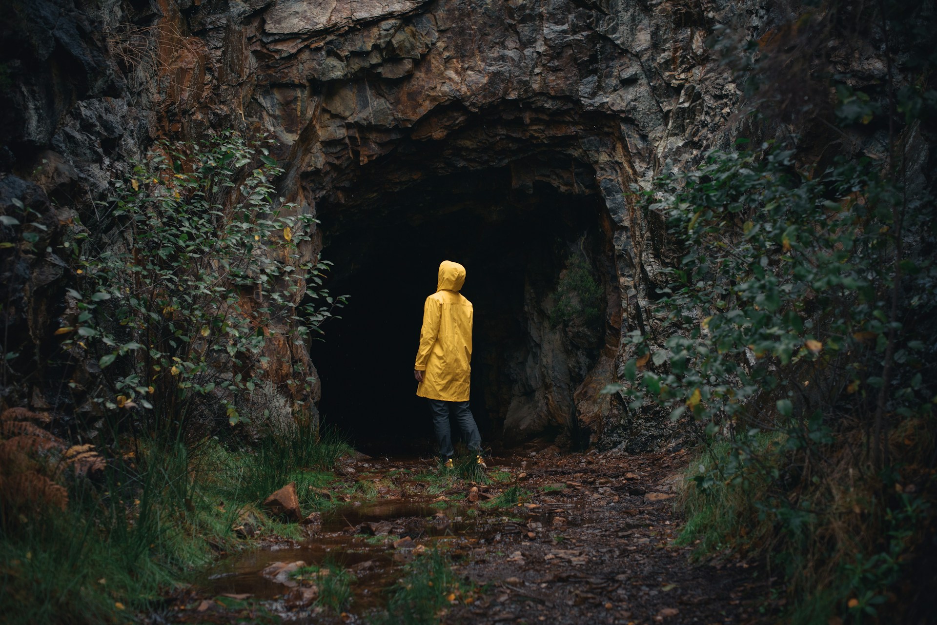 man-and-a-cave